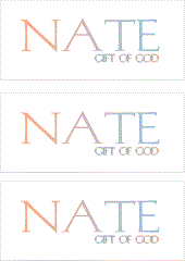 A REWARD FOR DONATIONS: FIRST NAME: LETTER "N"