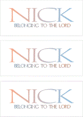 A REWARD FOR DONATIONS: FIRST NAME: LETTER "N"