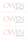 A REWARD FOR DONATIONS -- FIRST NAMES: LETTERS  "O, P, Q"