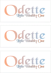 A REWARD FOR DONATIONS -- FIRST NAMES: LETTERS  "O, P, Q"