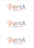 A REWARD FOR DONATIONS -- FIRST NAMES: LETTERS  "O, P, Q"