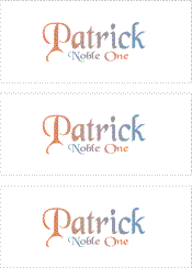 A REWARD FOR DONATIONS -- FIRST NAMES: LETTERS  "O, P, Q"