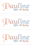 COMPATIBLE NAMES -- REWARD FOR DONATIONS: FEMALE "P"