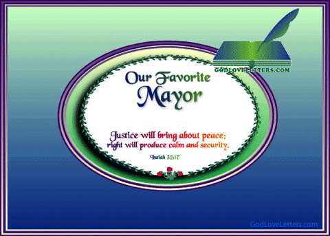 God's Loveletters Our Favorite Mayor