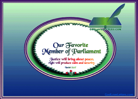 God's Loveletters Our Favorite Member of Parliament