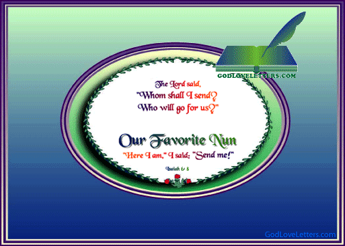 God's Loveletters Our Favorite Nun