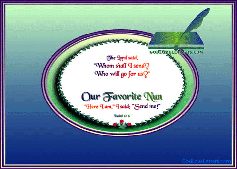God's Loveletters Our Favorite Nun