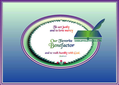 God's Loveletters Our Favorite Benefactor