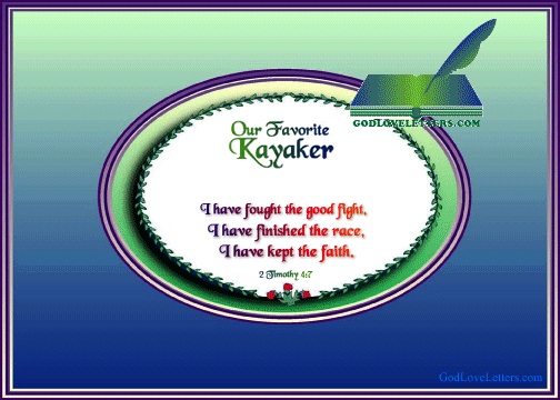 God's Loveletters Our Favorite Kayaker