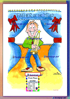 M65  SUPER DAD  DIGITIZED CARTOON