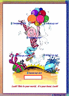 a40 BIRTHDAY DIGITIZED CARTOON