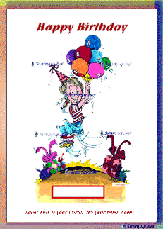 a41 BIRTHDAY GIRL DIGITIZED CARTOON