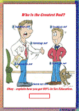 M65  SUPER DAD  DIGITIZED CARTOON