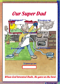 M65  SUPER DAD  DIGITIZED CARTOON